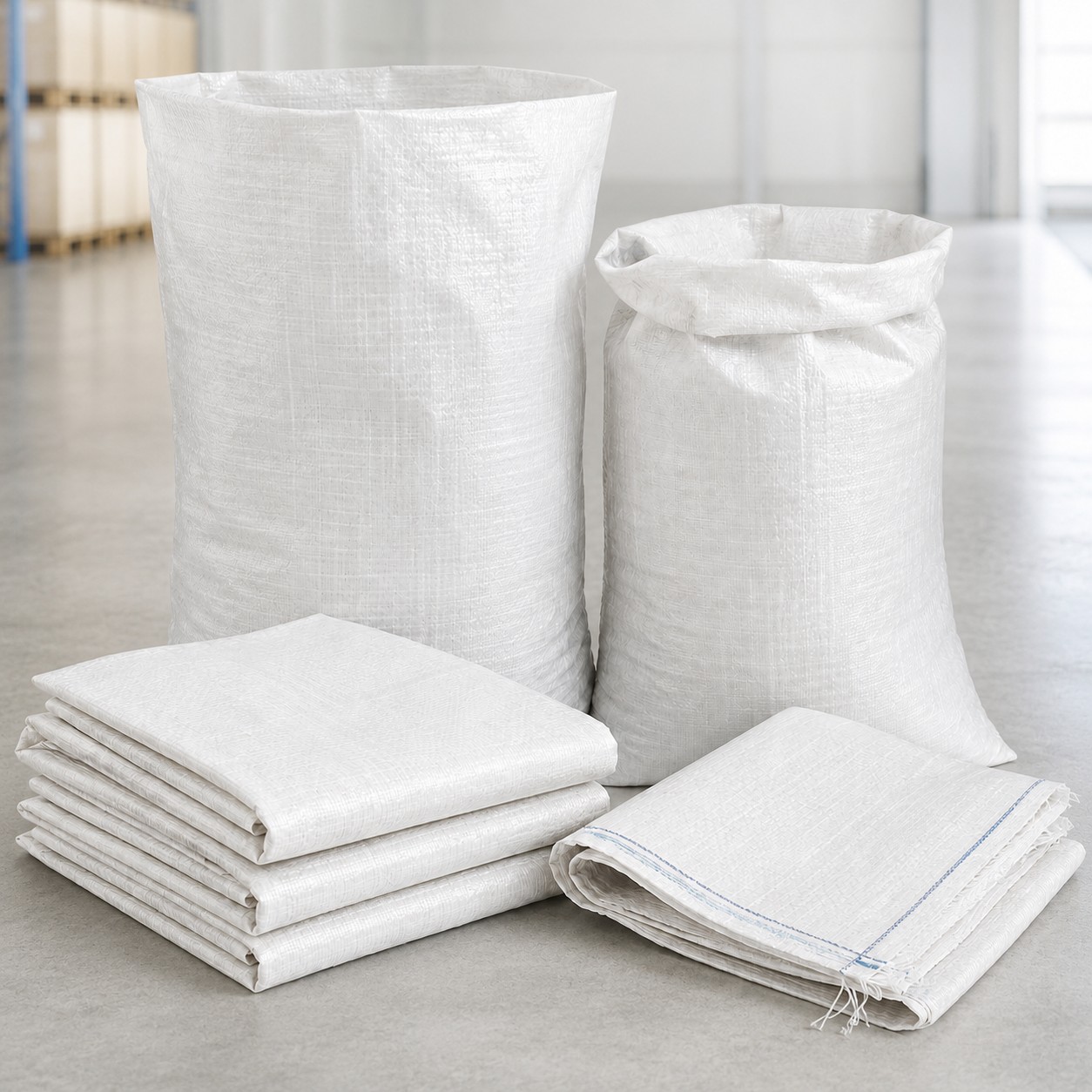 Woven polypropylene bags and sacks
